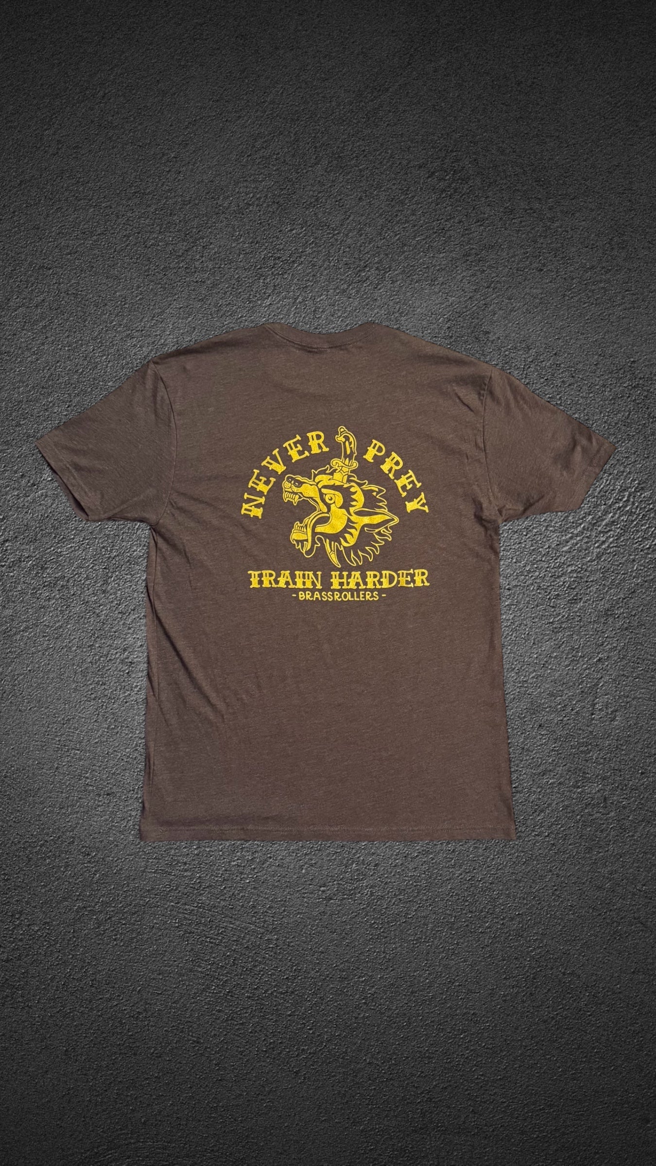 Never Prey Tee Brown