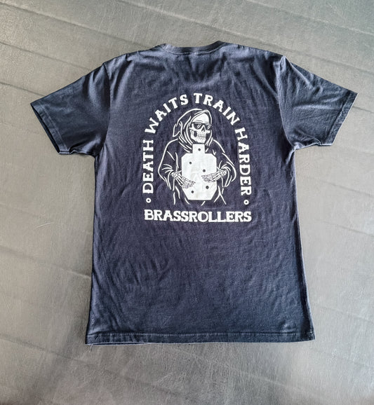 Death Waits Train Harder Tee Black