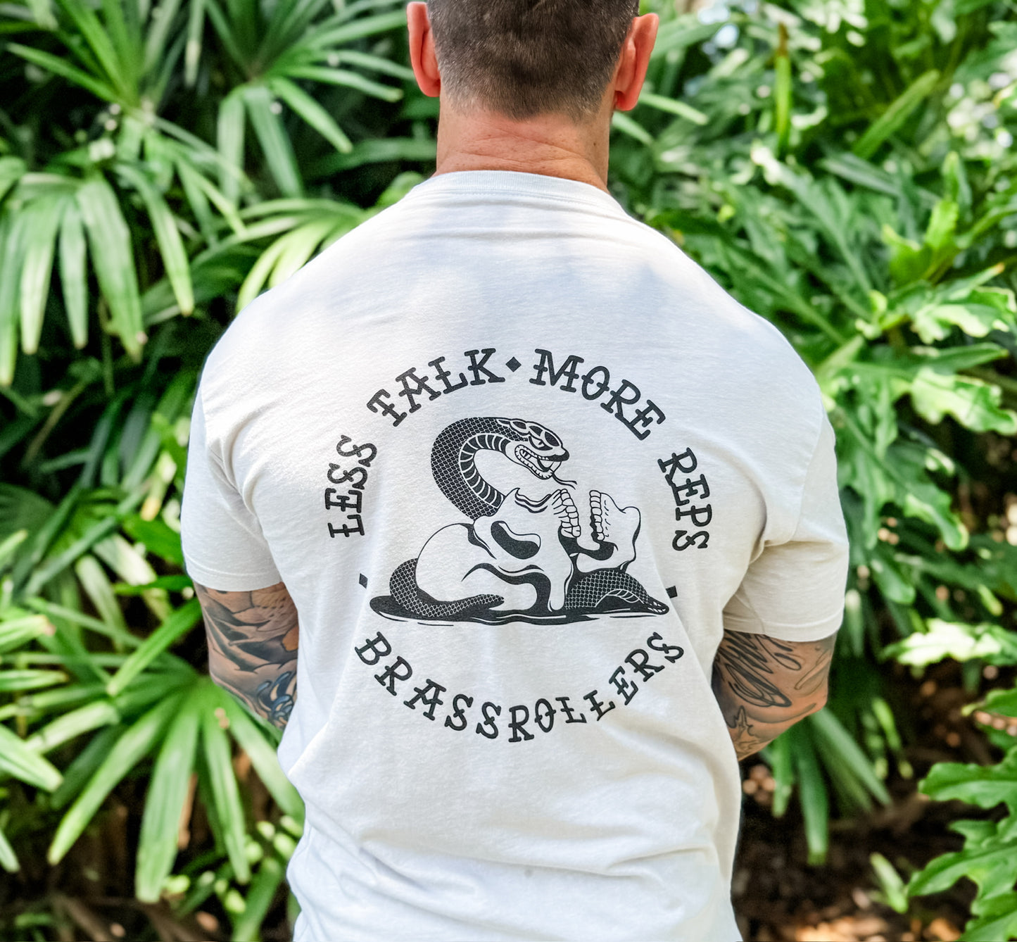 Less Talk Tee Oatmeal