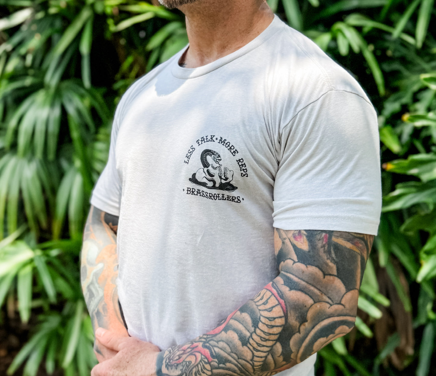 Less Talk Tee Oatmeal